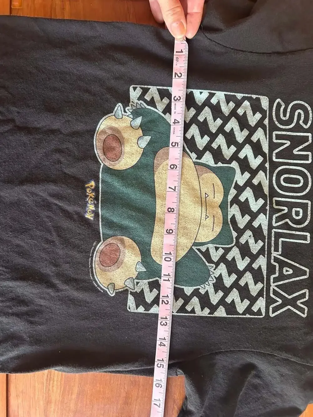 Pokemon Snorlax Black Short Sleeve Graphic T-Shirt